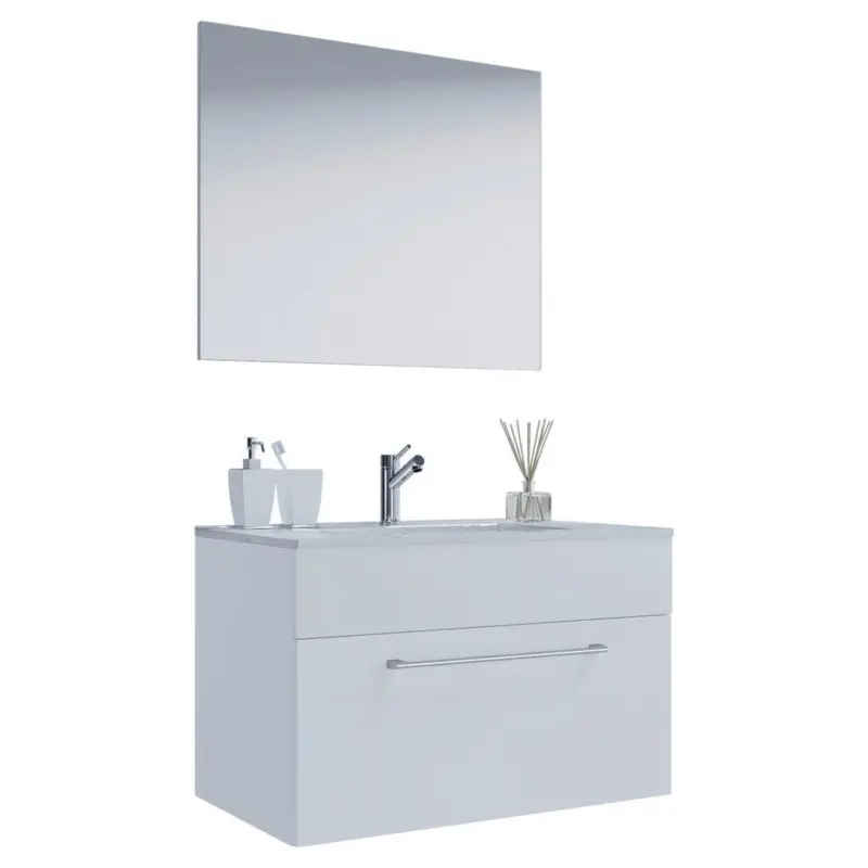 Badezimmer Badinos 3-teilig Wei&szlig; B: 60 Cm