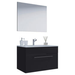 Badezimmer Badinos 3-teilig Schwarz B: 60 Cm