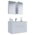 M&ouml;belix Badezimmer Badinos 3-teilig Wei&szlig; B: 60 Cm