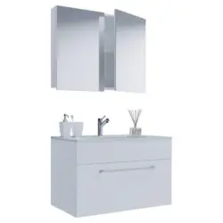 Badezimmer Badinos 3-teilig Weiß B: 80 Cm