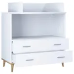 Möbelix Wickelkommode Landos B: 80 Cm Weiß/honigeiche 1 Tür