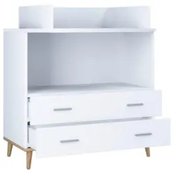 Wickelkommode Landos B: 80 Cm Wei&szlig;/honigeiche 1 T&uuml;r