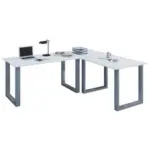 M&ouml;belix Schreibtisch B: 50 cm H: 76 cm Lona Grau/Silberfarben