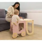 Möbelix Hochstuhl Trolley Aus Holz Naturfarben/pink