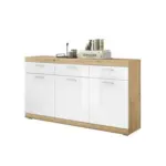 Möbelix Sideboard Nola Weiß/eiche Artisan B: 165 Cm