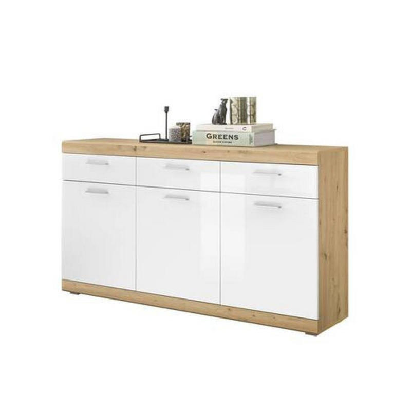 Sideboard Nola Weiß/eiche Artisan B: 165 Cm