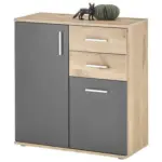 Möbelix Kommode 80cm Bc 1040 Eichefarben/grau