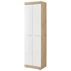 Garderobenschrank Nola Eiche Artisan/weiß B: 55 Cm