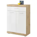 M&ouml;belix Schuhschrank Nola Eiche Artisan/wei&szlig; B: 80 Cm