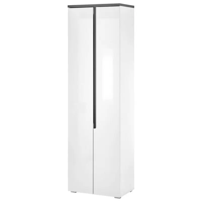 Garderobenschrank Boston Wei&szlig;/anthrazit B: 60 Cm