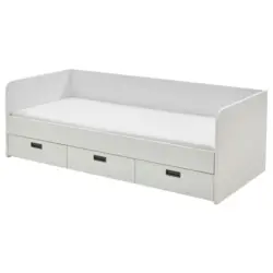 Stauraumbett 200 X 90-180 Cm Weiß