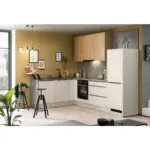 Möbelix Einbauküche Eckküche Möbelix Ip1200 Ohne Geräte 192x292 Cm Kieselgrau/eiche