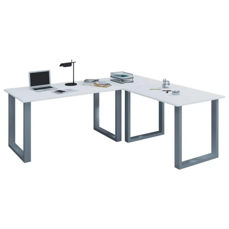 Eckschreibtisch Lona Weiß B: 80 cm