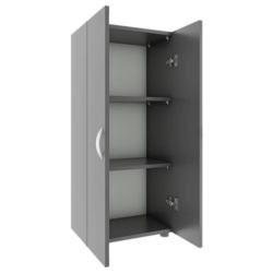 Aktenschrank Ulas 3 B: 49 cm Stehend Anthrazit