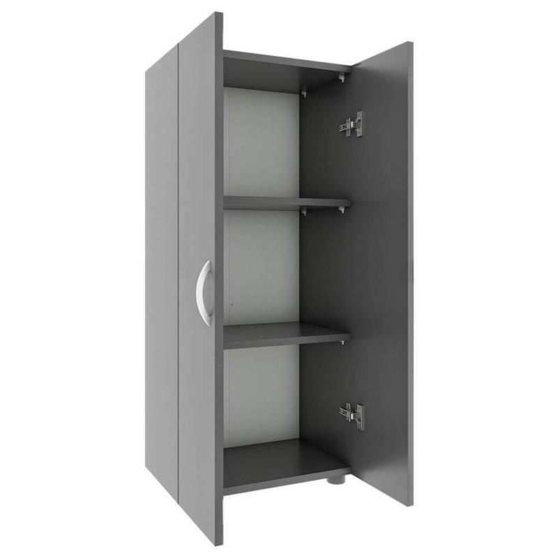 Aktenschrank Ulas 3 B: 49 cm Stehend Anthrazit