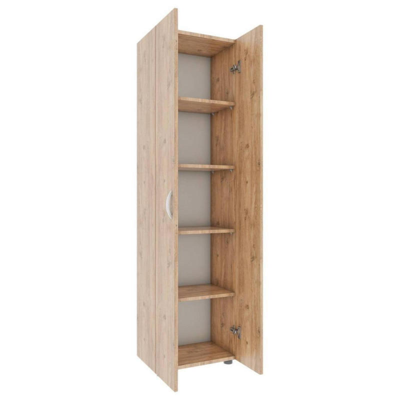 Aktenschrank Ulas 5 B: 49 cm 5 Fächer Honigeiche Dekor