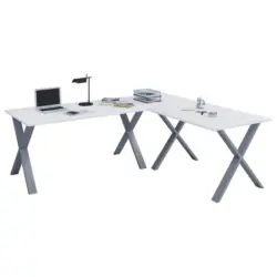 Eckschreibtisch Lona Weiß B: 50 cm