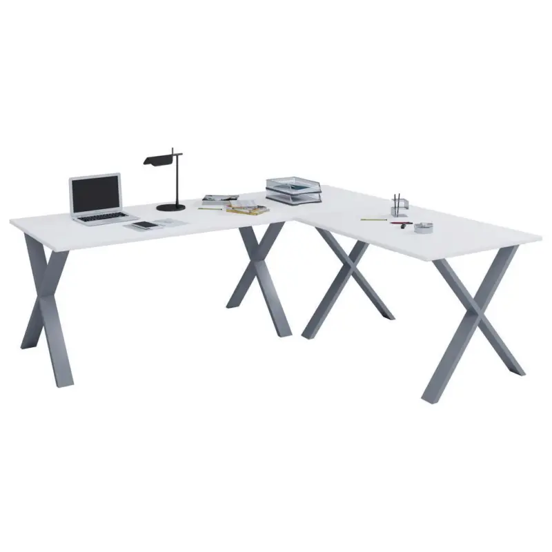 Eckschreibtisch Lona Weiß B: 50 cm