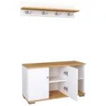 Möbelix Garderobe Gados 2--teilig. Weiß/Eiche Dekor