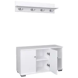 Garderobe Gados 2-teilig Weiß