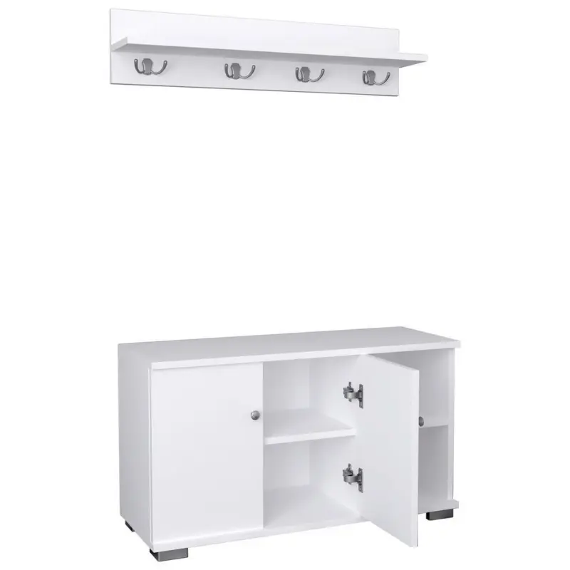 Garderobe Gados 2-teilig Weiß