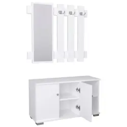 Garderobe Gados 2-teilig Wei&szlig;