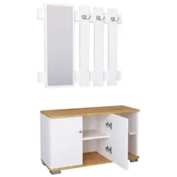 Garderobe Gados 2--teilig. Honigeiche Dekor