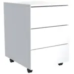 M&ouml;belix Rollcontainer Wei&szlig; Dalrosa 39x55x45 cm