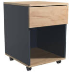 Möbelix Rollcontainer Anthrazit/ Eiche Dekor Dalrosa 39x55x45cm
