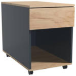 Möbelix Rollcontainer Anthrazit/ Eiche Dekor Dalrosa 39x55x70cm