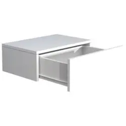 Nachtkästchen Usal M B: 45 Cm Weiß