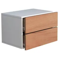 Nachtkästchen Usal L B: 45 Cm Weiß/eiche Dekor