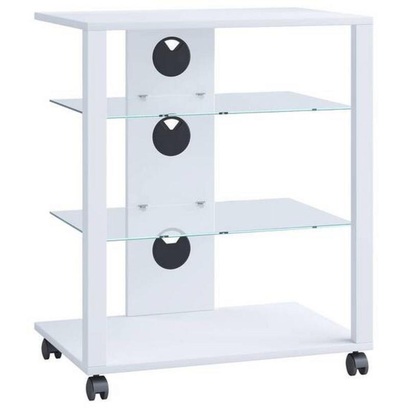 Tv-rack Folas B: 60 Cm Weiß Mit Kabeldurchlass