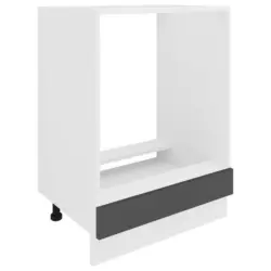 Herdumbauschrank Esilo B: 60 Cm Anthrazit/weiß