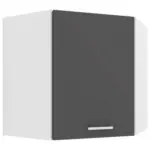 M&ouml;belix Eckoberschrank Esilo B: 57 Cm Wei&szlig;/anthrazit