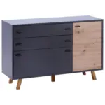 Möbelix Kommode B: 126,1 Cm Trend Anthrazit/ Eiche Artisan