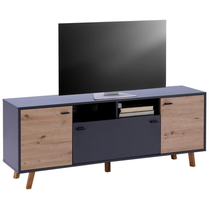 Tv-lowboard Trend B: 170 Cm Anthrazit, Eiche Artisan