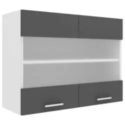 Küchenoberschrank Esilo B: 80 Cm Anthrazit/weiß