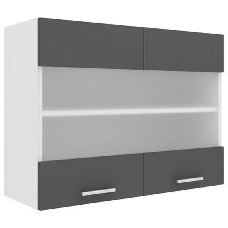 Küchenoberschrank Esilo B: 80 Cm Anthrazit/weiß