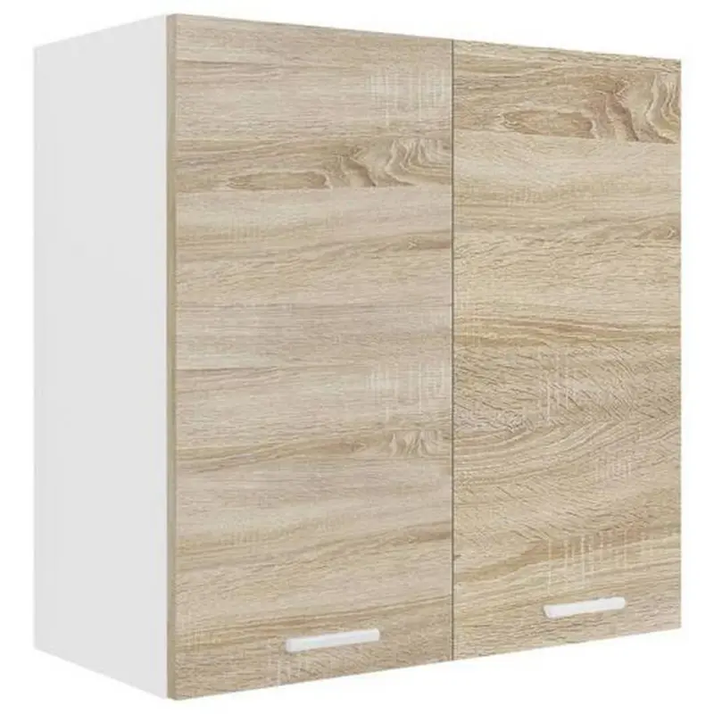 Küchenoberschrank Esilo B: 60 Cm Wweiß/eiche Dekor