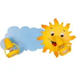 Möbelix Kinderwandleuchte 5226208 Sonne3 2-Fl