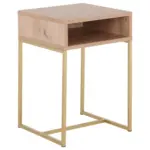 Möbelix Nachtkästchen Goldfarben/eiche H: 59 Cm Nakko