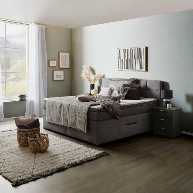Boxspringbett Mit Topper 160x200 April