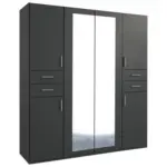 Möbelix Drehtürenschrank Mit Spiegel + Laden B: 180 Cm Vegas, Graphit