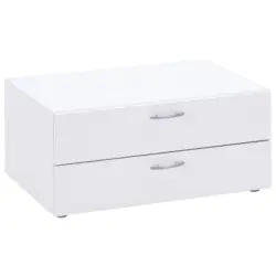 Schubladenbox Basic Weiß 2 Laden