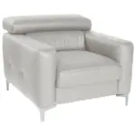 M&ouml;belix Polstersessel Sammy Hellgrau Leder