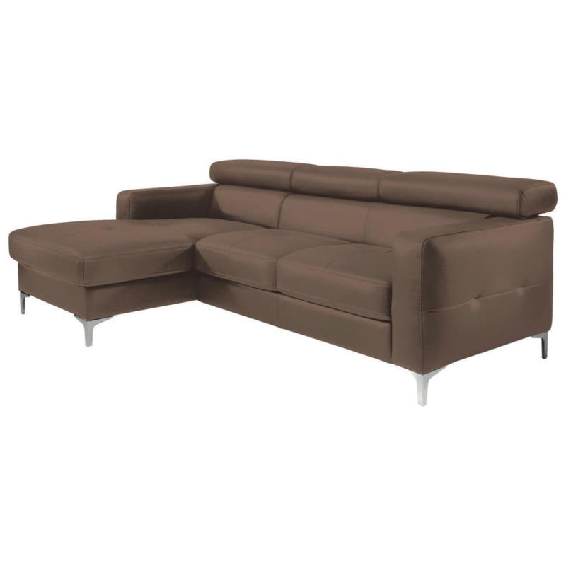 Ecksofa Sammy Braun Leder