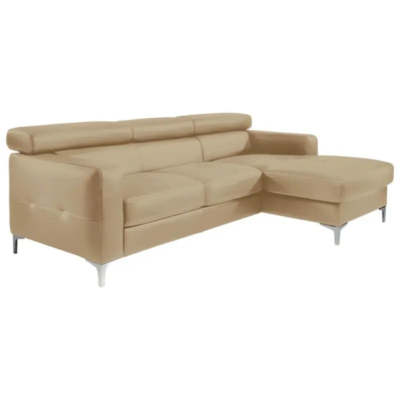 Ecksofa Sammy Cappuccino Leder