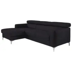 Ecksofa Sammy Schwarz Leder