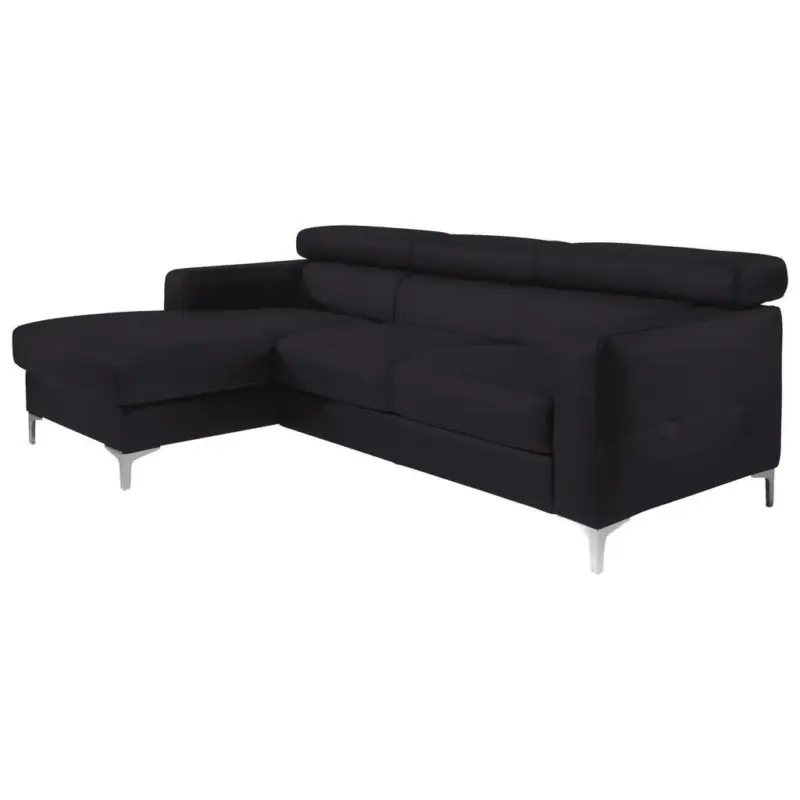 Ecksofa Sammy Schwarz Leder